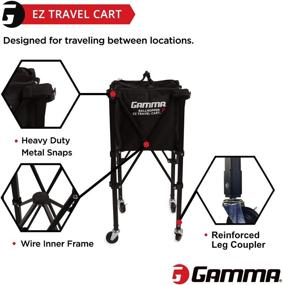 img 2 attached to 🎒 Gamma Sports EZ Travel Cart Pro: Portable, Lightweight, and Sturdy with 150/250 Capacity - Includes Premium Carrying Case