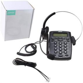 img 3 attached to 📞 AGPTEK Business Telephone with Monaural Headset & Dialpad: Perfect for Home Office, Call Centers, and Recording