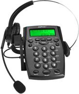 📞 agptek business telephone with monaural headset & dialpad: perfect for home office, call centers, and recording logo