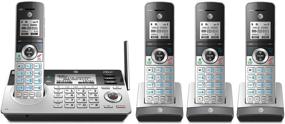 img 3 attached to 📞 AT&T TL96477 DECT 6.0 Cordless Phone Bundle - Bluetooth Connect to Cell, Smart Call Blocker, Answering System - Silver/Black (4 Handsets)