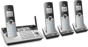 img 4 attached to 📞 AT&T TL96477 DECT 6.0 Cordless Phone Bundle - Bluetooth Connect to Cell, Smart Call Blocker, Answering System - Silver/Black (4 Handsets)