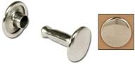 🔗 tandy leather large nickel plate double cap rivets (100/pk) - model 1375-12 logo
