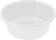 🍽️ ybm home 7-quart round dish wash basin dishpan - plastic portable dish tub for camping, multipurpose face cleansing - white logo