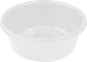 img 1 attached to 🍽️ YBM HOME 7-Quart Round Dish Wash Basin Dishpan - Plastic Portable Dish Tub for Camping, Multipurpose Face Cleansing - White