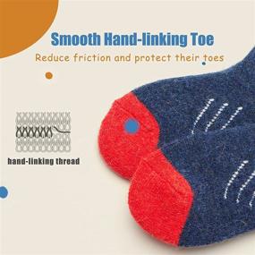 img 1 attached to Kids Winter Warm Thicken Thermal Crew Socks for Boys - 6 Pairs of Boys Wool Socks