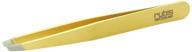 🔱 rubis switzerland slanted tip tweezer, gold: perfect precision for hair removal logo