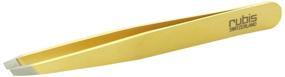 img 3 attached to 🔱 Rubis Switzerland Slanted Tip Tweezer, Gold: Perfect Precision for Hair Removal