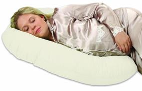 img 3 attached to 🤰 Leachco Snoogle Mini: Compact Side Sleeper Pregnancy Pillow - Ivory - A Must-Have for Cozy Rest During Pregnancy!