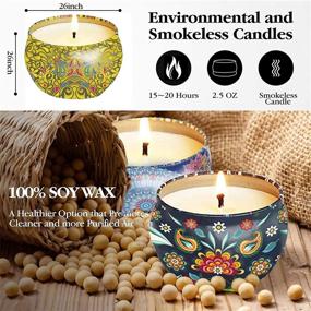 img 2 attached to Helly Scented Candles - 12 Pack of Natural Soy Wax Travel Tins, Ideal Gift Set for Women's Anniversary