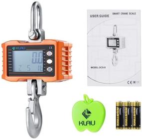 img 1 attached to 🏋️ Hanging Scale - Klau 1000kg/2000lb Digital Industrial Crane Scale with LCD Display and Remote, Orange for Home and Farm Use