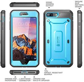 img 1 attached to 🦄 Ultimate Protection for iPhone 7 Plus/iPhone 8 Plus: SUPCASE Unicorn Beetle Pro Series Case with Built-in Screen Protector & Rugged Holster (Blue)