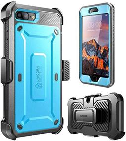 img 2 attached to 🦄 Ultimate Protection for iPhone 7 Plus/iPhone 8 Plus: SUPCASE Unicorn Beetle Pro Series Case with Built-in Screen Protector & Rugged Holster (Blue)