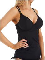 panache anya underwire tankini black logo