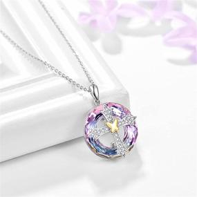 img 3 attached to 💎 Sparkling Cross Necklace for Women: 925 Sterling Silver Crystal Pendant with Butterfly, a Chic Christian Jewelry Gift for Women and Teen Girls