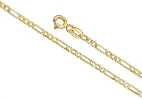 img 4 attached to Yellow Figaro Chain Necklace Women Girls' Jewelry