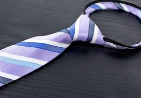 img 3 attached to 👔 Stylish Striped Woven Zipper Boys' Accessories and Neckties by Spring Notion