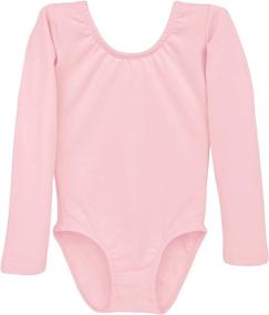 img 3 attached to 🩰 Dancina Leotard: Long Sleeve, Front Lined Comfortable Cotton Ballet Gymnastics Wear for Kids Ages 2-10