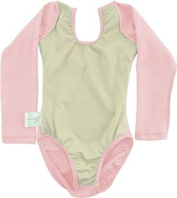 img 2 attached to 🩰 Dancina Leotard: Long Sleeve, Front Lined Comfortable Cotton Ballet Gymnastics Wear for Kids Ages 2-10