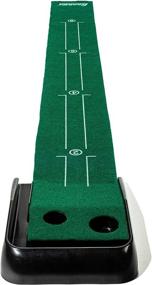 img 4 attached to ⛳ Franklin Sports Indoor Golf Putting Green – Portable 9ft Mat with Auto Ball Return – Golf Training Aid & Putting Practice Game – Real Course Feel (92049X)