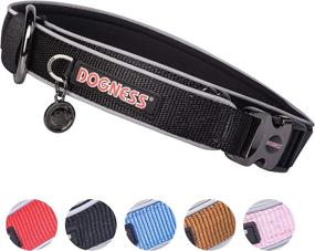 img 4 attached to 🐶 DOGNESS Classic Dog Collar: Soft Neoprene Padded Nylon, Reflective Piping for Safety, 4 Sizes & 5 Colors - Ideal for Small, Medium, and Large Dogs! Matching Leash Available Separately