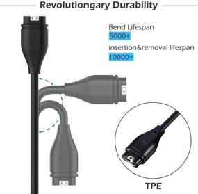 img 1 attached to 🔌 Premium 3FT Garmin USB Charging Cable for Fenix 5 5X Plus 5S Plus 6X 6 6S, Forerunner 935, Quatix 5, Sapphire, Vivoactive 3 Watch - Fast Data Transfer & Reliable Charging Cord