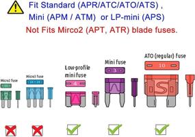 img 1 attached to 🚗 Automotive Fuse Assortment Kit for Cars