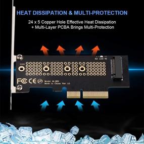 img 2 attached to Enhance Desktop Performance with NVMe PCIe Adapter - M.2 SSD to PCIe X4/X8/X16 Conversion Card: Compatible with Samsung 960Evo, SM961, SM951, PM961, and More
