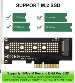 img 1 attached to Enhance Desktop Performance with NVMe PCIe Adapter - M.2 SSD to PCIe X4/X8/X16 Conversion Card: Compatible with Samsung 960Evo, SM961, SM951, PM961, and More