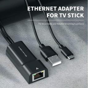 img 3 attached to 🔌 Адаптер Ethernet SNANSHI для Fire TV Stick (2-го поколения), Chromecast, Google Home Mini и других устройств для потокового воспроизведения - адаптер Micro USB to RJ45 Ethernet Network с кабелем для питания USB