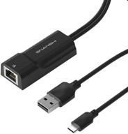 🔌 адаптер ethernet snanshi для fire tv stick (2-го поколения), chromecast, google home mini и других устройств для потокового воспроизведения - адаптер micro usb to rj45 ethernet network с кабелем для питания usb логотип