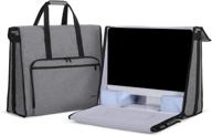 👜 damero carrying tote bag for apple imac 21.5" and 24" desktop computers - travel storage bag for imac 21.5-inch, 24-inch, and additional accessories, gray logo