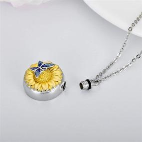 img 3 attached to Heart Urn Necklace for Ashes - 💖 925 Sterling Silver, Cremation Keepsake Memorial Necklace for Women