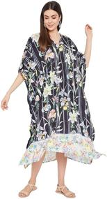 img 4 attached to Kaftans Polyester Dresses Evening Paisley Women's Clothing in Swimsuits & Cover Ups