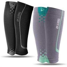 img 4 attached to 🏋️ Enhanced Recovery Graduated Calf Compression Sleeves by Thirty48, 15-20 OR 20-30 mmHg, Boost Muscle Oxygenation for Optimal Fast Recovery