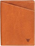 cognac leather vertical grain wallets: men's accessories for wallets, card cases & money organizers logo