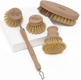 img 4 attached to 🌿 La Marquise - Eco-Friendly Wooden Dish Brush Replacement Heads Kit - Includes 4 Sustainable Zero Waste Heads - Ideal for Effective and Green Washing Up