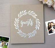 charming rustic wedding guest book: kraft wreath softcover - 130 pages of beautiful memories logo