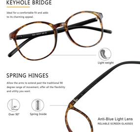 img 3 attached to 👓 LAMBBAA Vintage Round Progressive Multifocal Presbyopic Glasses: The Best Anti-Blue Light Glasses for Readers [+0.00/+1.00 Magnification]