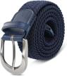 braided stretch elastic leather multicolored men's accessories in belts logo