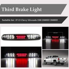 img 3 attached to High Mount Waterproof 3D Dual Row LED Bar Third Light Brake Light For 07-13 Chevy Silverado/GMC Sierra (Smoke Lens)