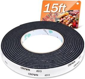 img 4 attached to 🔥 BAIPOK 0.5 inch x 0.125 inch High Temperature Nomex BBQ Gasket Smoker Seal Self Adhesive Grill Tape 15 feet High Heat Smoker Gasket for Improved Temperature Control, Non-Melting