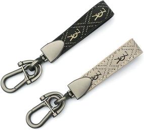 img 1 attached to Genuine Leather Keychain Keyring Accessories Men's Accessories in Keyrings & Keychains