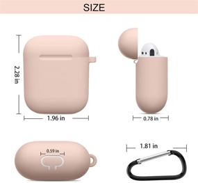 img 1 attached to 🎧 Premium Compatible AirPods Case Cover Silicone Protective Skin (2 Pack) - Apple Airpod Case 2&1 - Pink-Turquoise Color