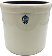 🏺 ohio stoneware 02436 2-gallon small white bristol crock: durable and stylish pottery for storage and décor логотип