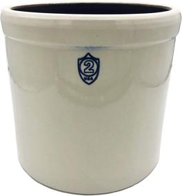 img 4 attached to 🏺 Ohio Stoneware 02436 2-Gallon Small White Bristol Crock: Durable and Stylish Pottery for Storage and Décor