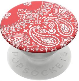 img 4 attached to 🔴 PopSockets PopGrip - Красный бандана: Расширяемая подставка и сменный захват для улучшенной функциональности