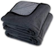 🔒 wesbrad 100% leak proof waterproof blanket: durable, ez-wash, cozy soft for adults, pets, dogs, cats (slate grey/cool grey) logo