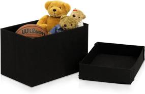 img 2 attached to Furinno Oxford Rectangular Foldable Storage Stool Ottoman, Black: Stylish and Versatile Storage Solution