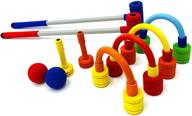 forevive children's croquet set: elastic sponge double croquet for indoor & outdoor training, rubber foam toy - perfect for lawn, backyard, park, and more! логотип