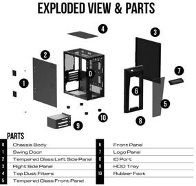 img 1 attached to 🖥️ Геймпад GAMDIAS GD-TALOS E1 Mini-ITX Tower (Черный) - Компактный и без Разъема питания!